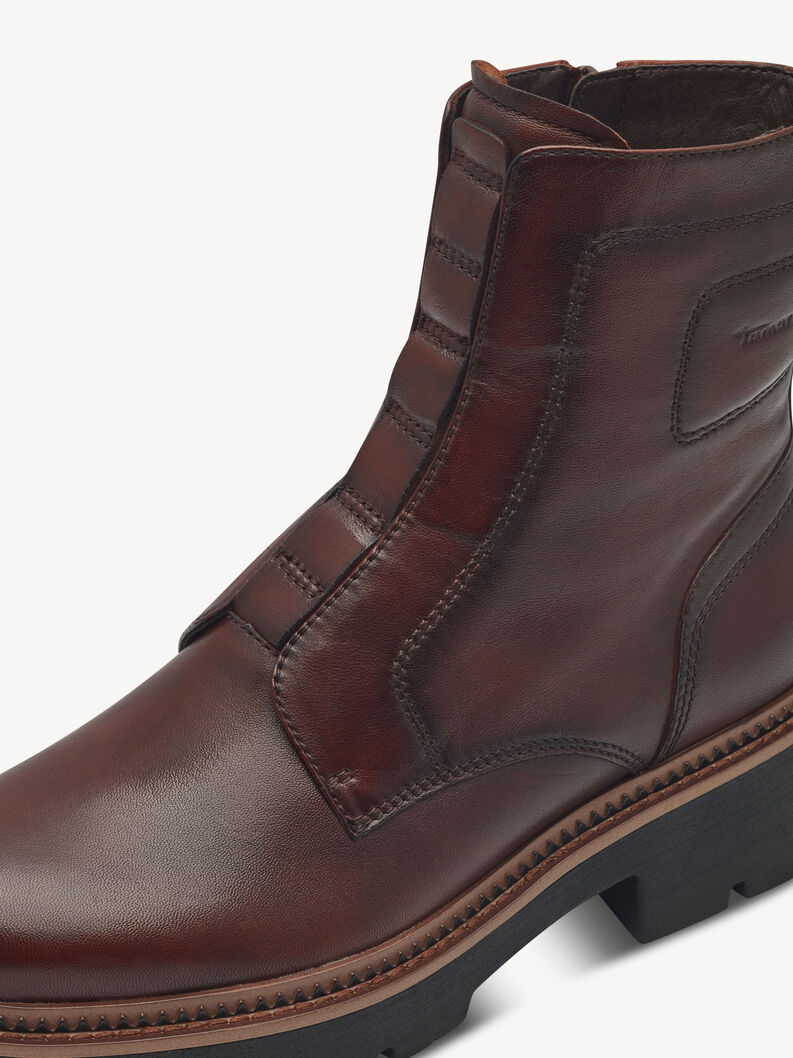 Leather Bootie - brown, COGNAC, hi-res