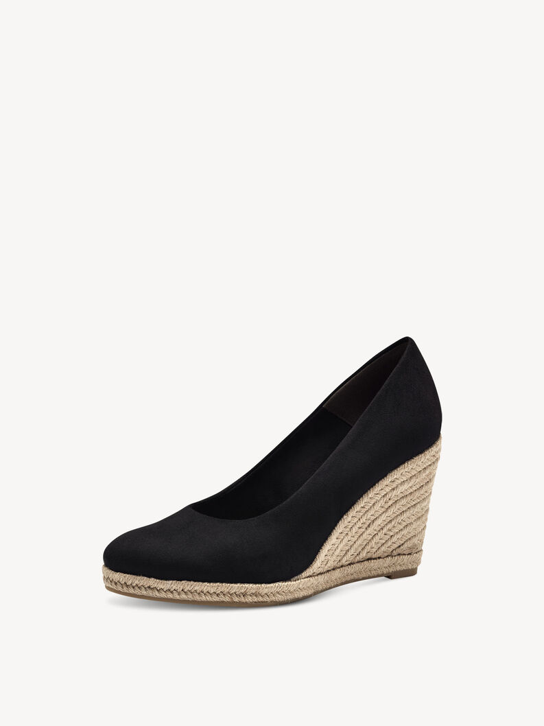 Keilpumps - schwarz, BLACK, hi-res