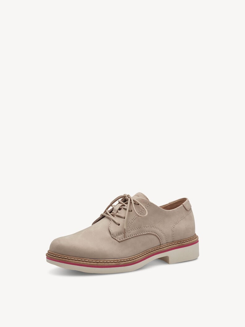 Leather Low shoes - brown, TAUPE, hi-res