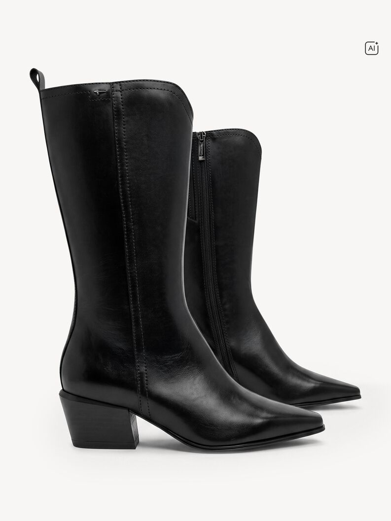 Bottes, BLACK LEATHER, hi-res