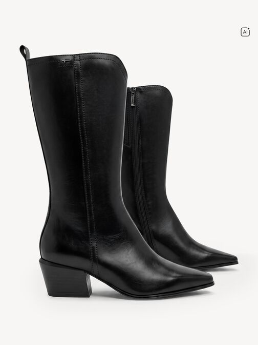 Boots, BLACK LEATHER, hi-res