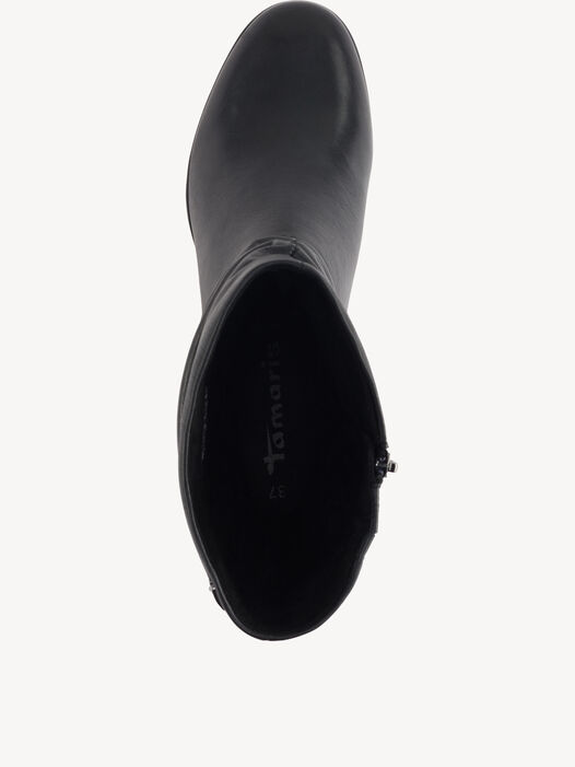 Enkellaarsje, BLACK LEATHER, hi-res