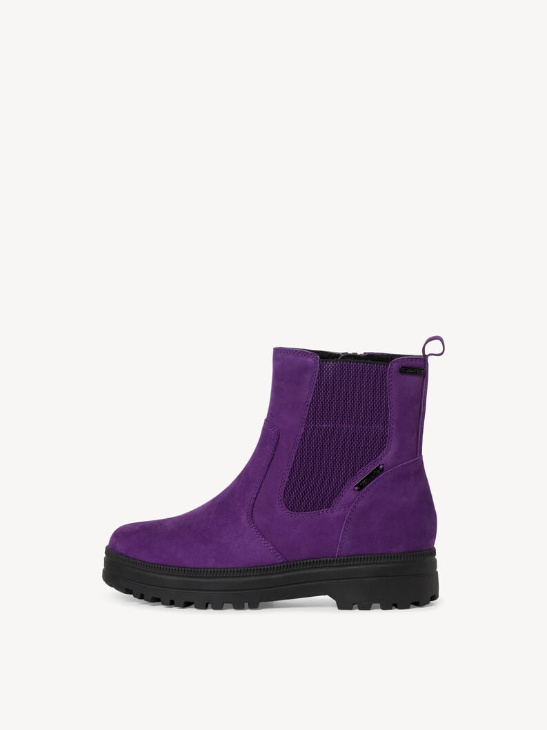 Leather Bootie - purple, PURPLE, hi-res