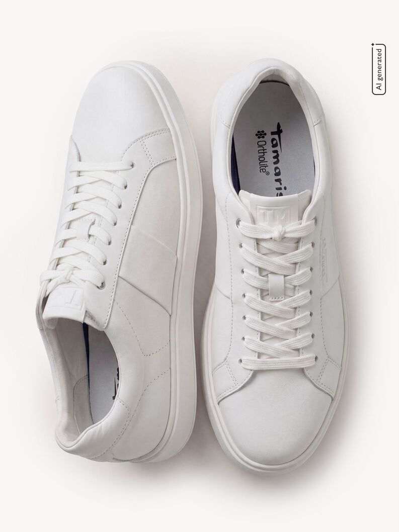 Leather Sneaker - white, WHITE LEATHER, hi-res
