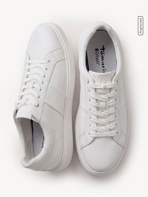 Sneaker, WHITE LEATHER, hi-res