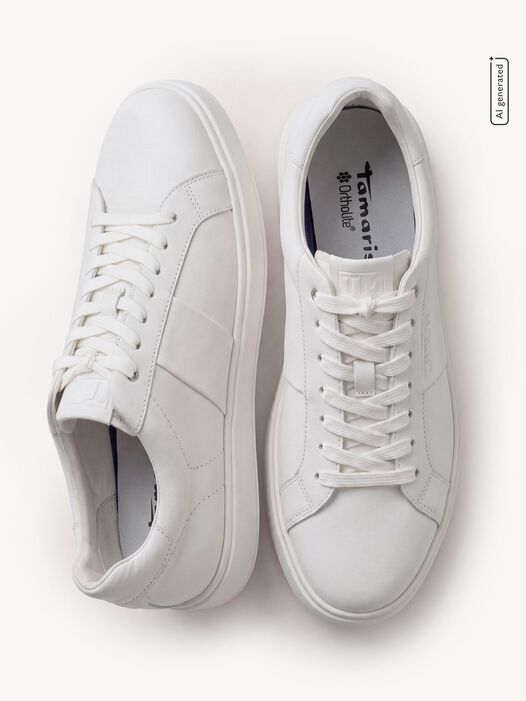Sneaker, WHITE LEATHER, hi-res