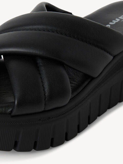 Pantolette, BLACK LEATHER, hi-res