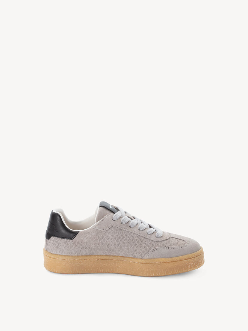 Leren Sneaker - grijs, GREY, hi-res