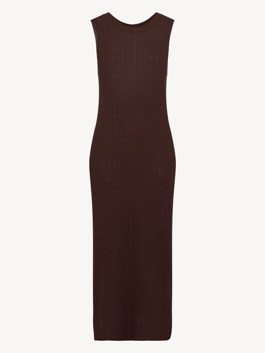 Gebreide jurk, Coffee Bean, hi-res