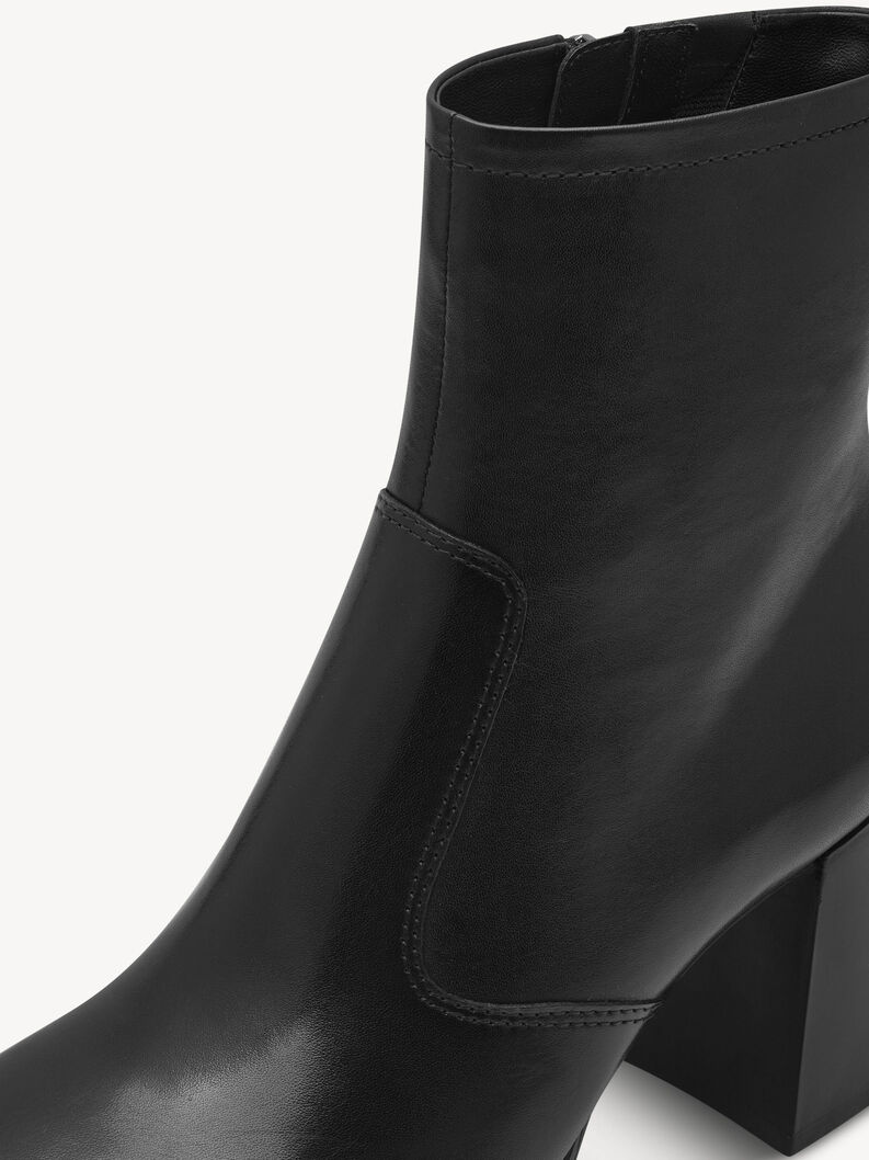 Bottine en cuir - noir, BLACK LEATHER, hi-res