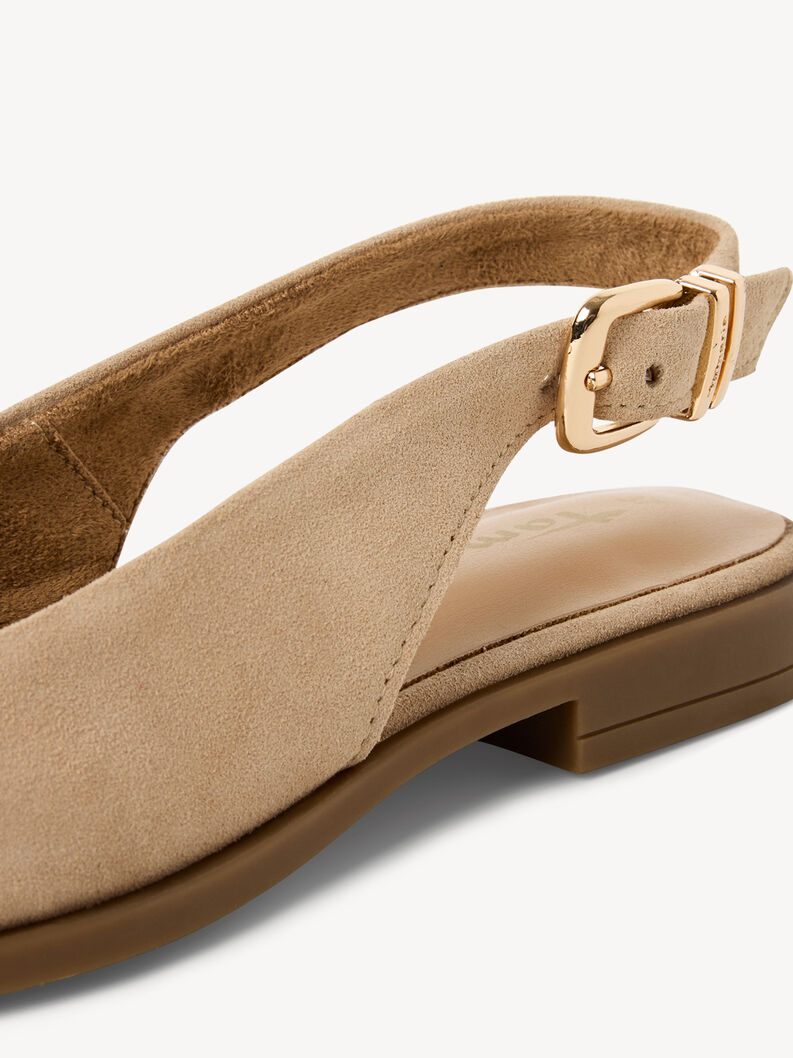 Escarpin en cuir - beige, BEIGE SUEDE, hi-res