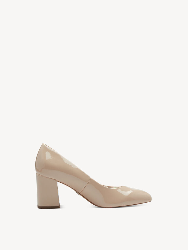 Escarpin - beige, NUDE PATENT, hi-res