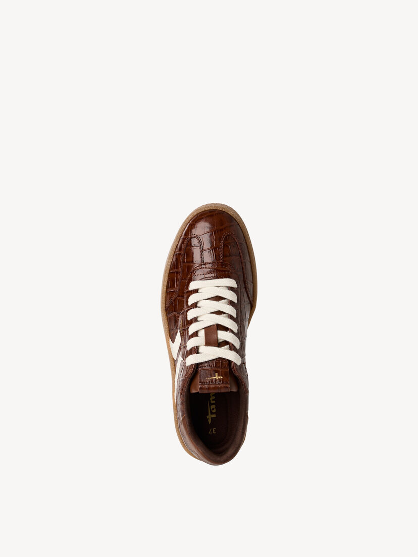 Leren Sneaker - bruin, BROWN CROCO, hi-res