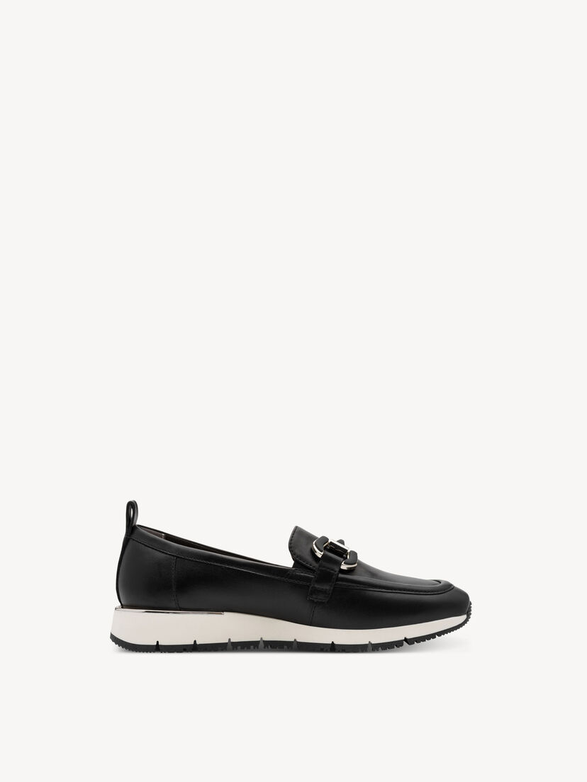 Leren Sneaker - zwart, BLACK LEATHER, hi-res