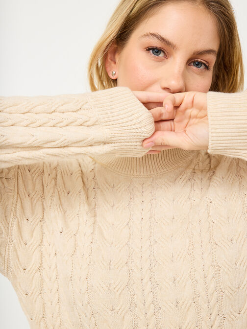 Strickkleid, Tapioca Melange, hi-res