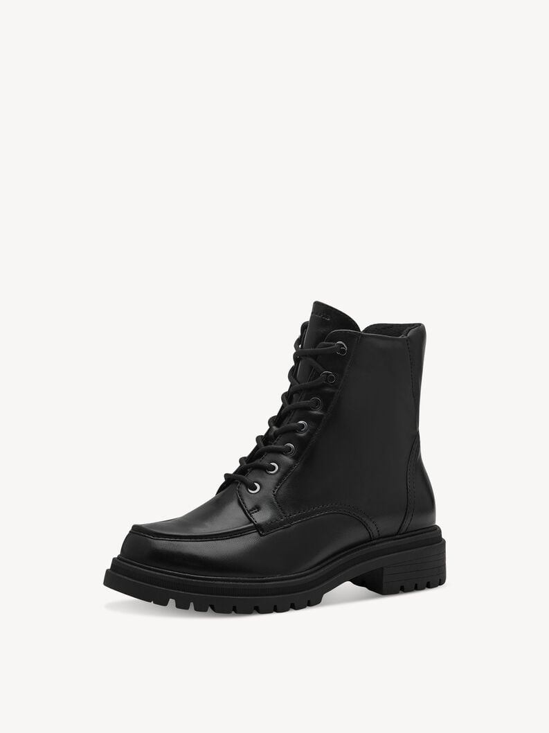 Bottine en cuir - noir, BLACK LEATHER, hi-res