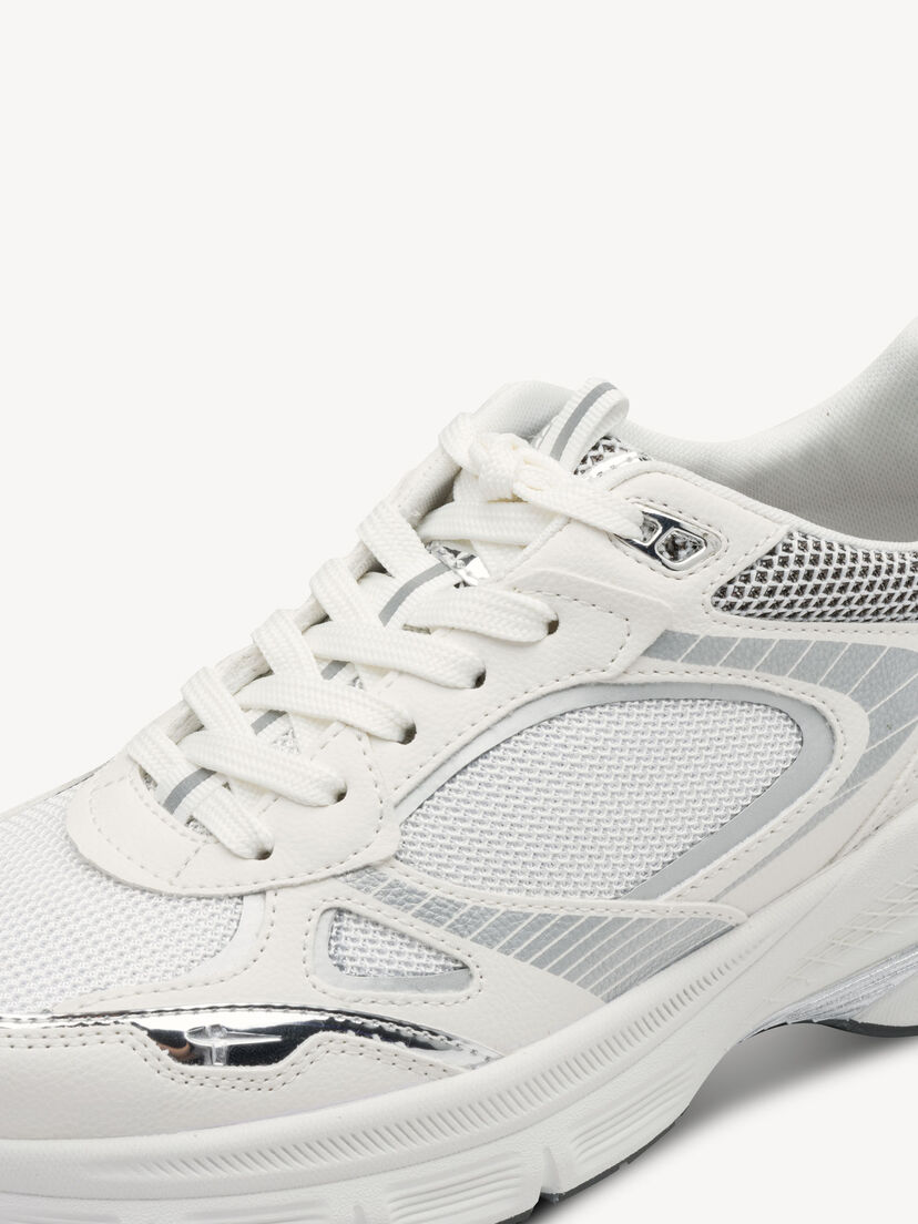 Sneaker - wit, WHITE/SILVER, hi-res