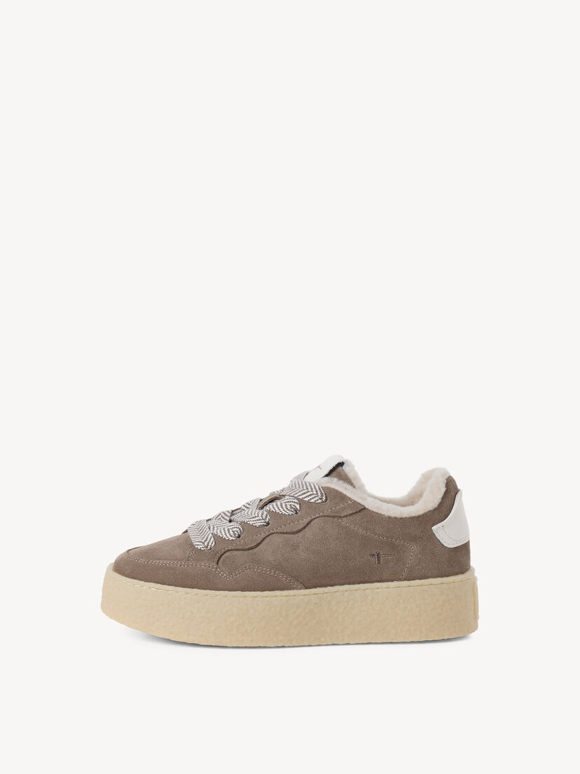 Leren Sneaker - beige, TAUPE, hi-res