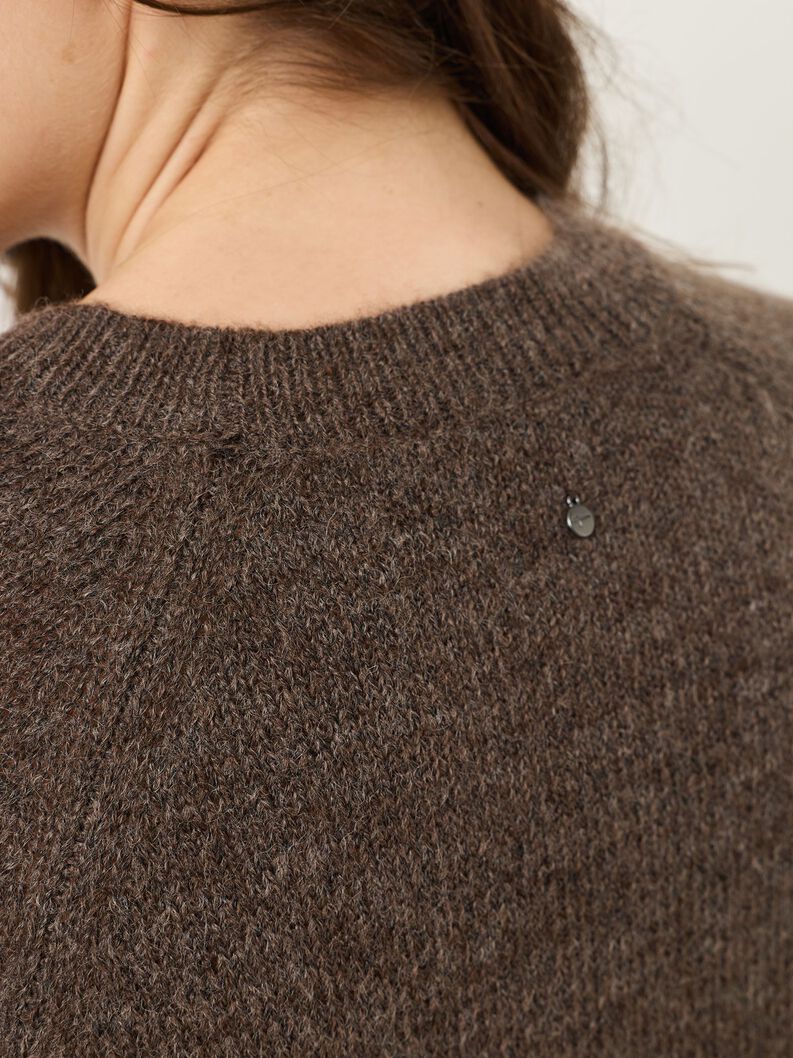 Strickpullover - braun, Mid Brown Melange, hi-res