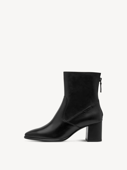 Bootie, BLACK LEATHER, hi-res