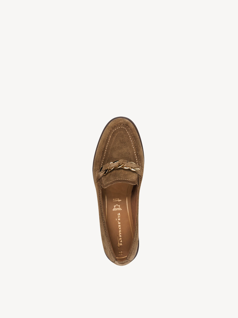 Slipper en cuir   marron 1 24230 45 310 : Achetez en ligne les Slippers | Mocassins de
