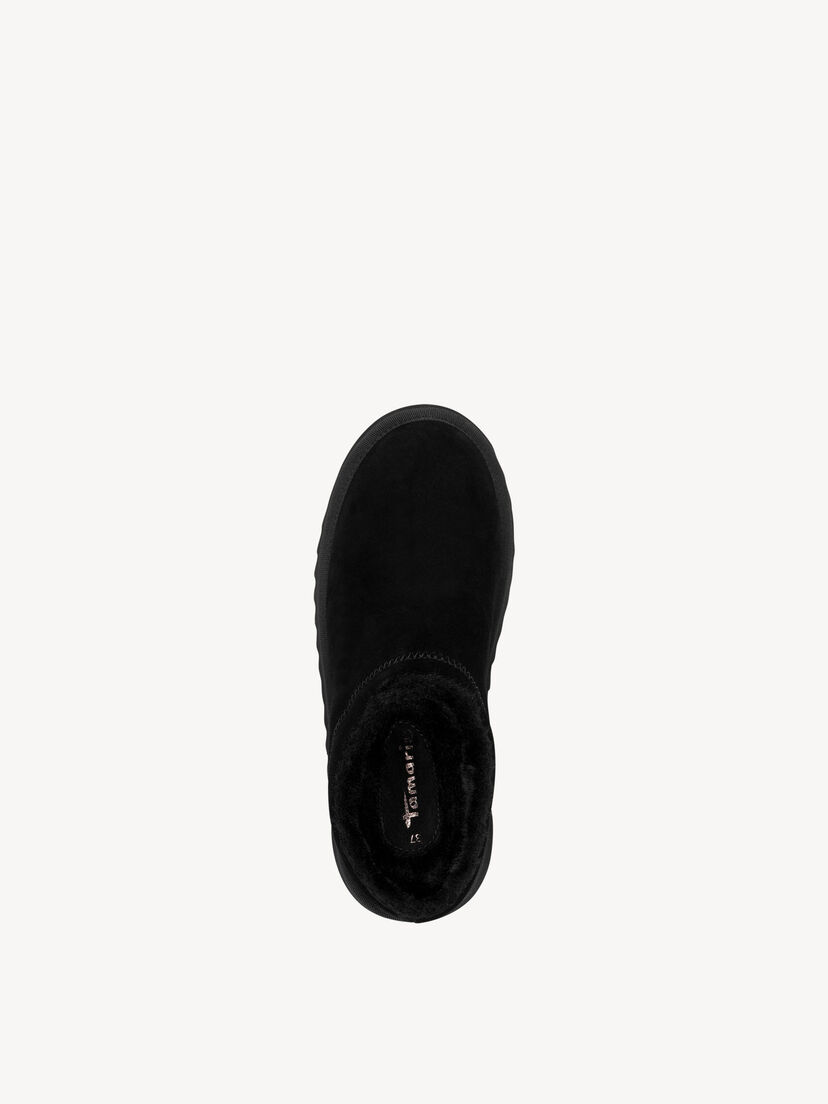 Leren Slipper - zwart, BLACK, hi-res