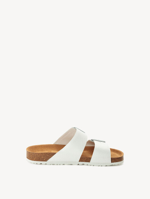 Slipper, WHITE LEATHER, hi-res