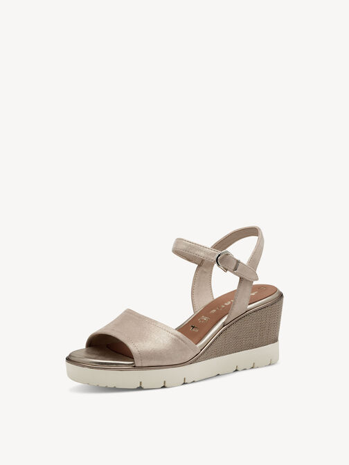 Sandale &agrave; talon, CHAMPAGNE, hi-res