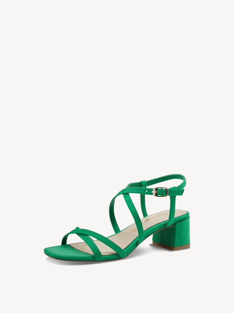 Heeled sandal - green, GREEN, hi-res