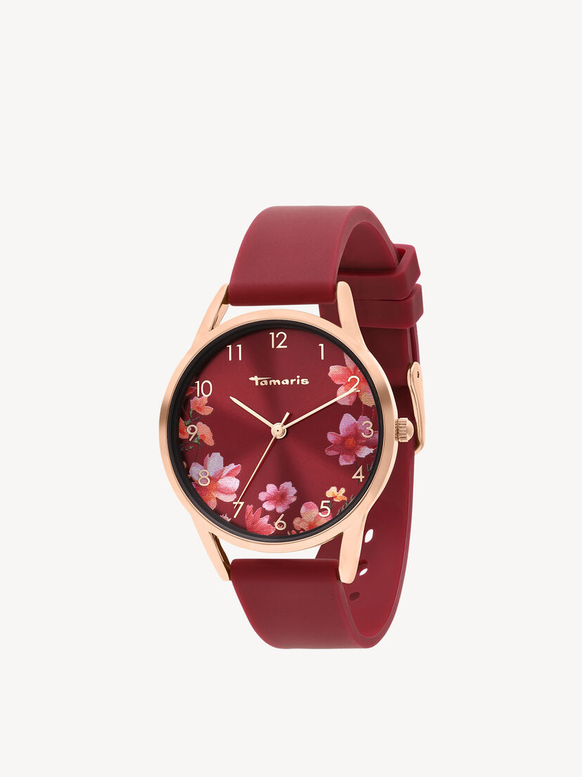 Horloge, ros&eacute;gold-rot sunray, hi-res