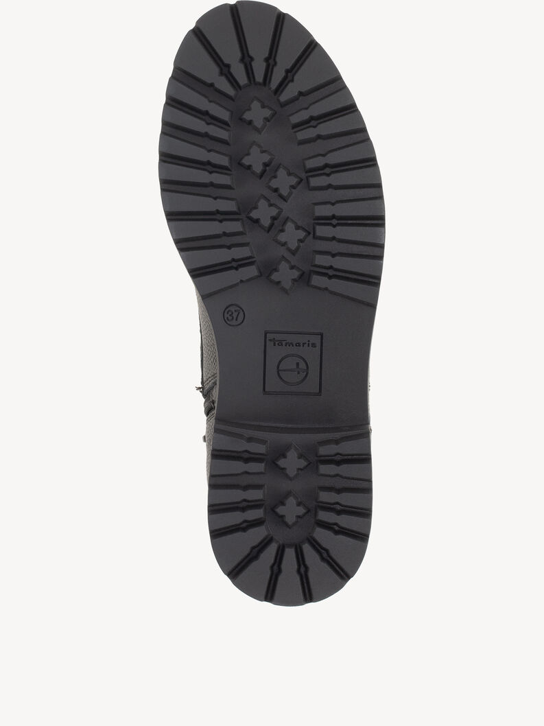 Bottine en cuir - noir doublure chaude, BLACK UNI, hi-res