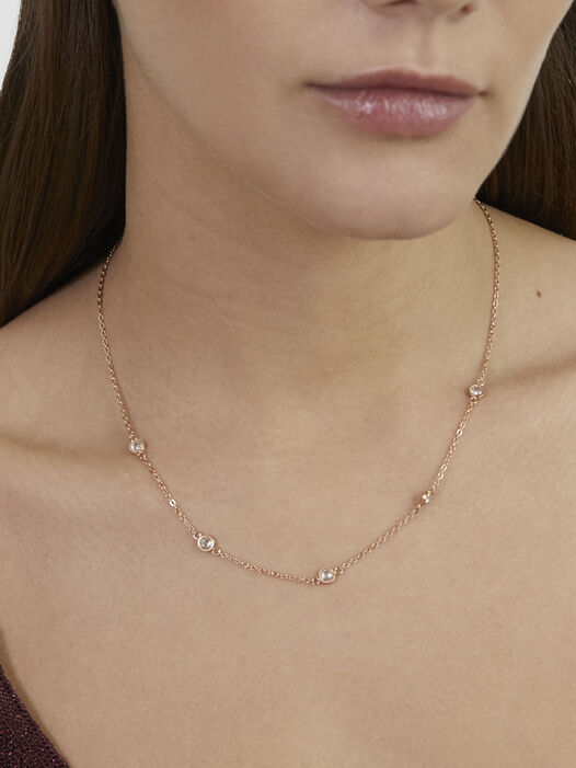 Halskettinge, ros&eacute;gold, hi-res