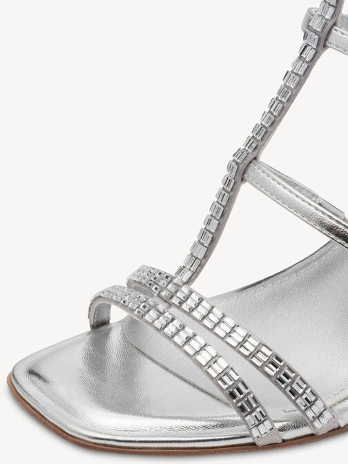 Heeled sandal, SILVER, hi-res