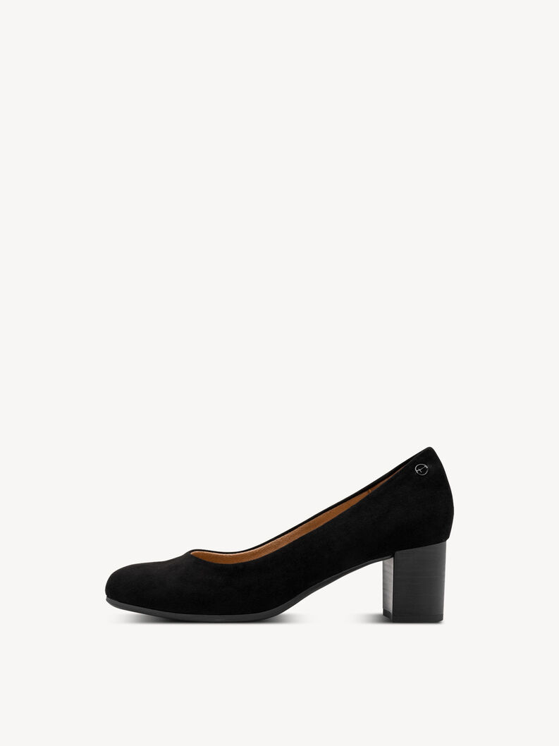 Leather Pumps - black, BLACK SUEDE, hi-res