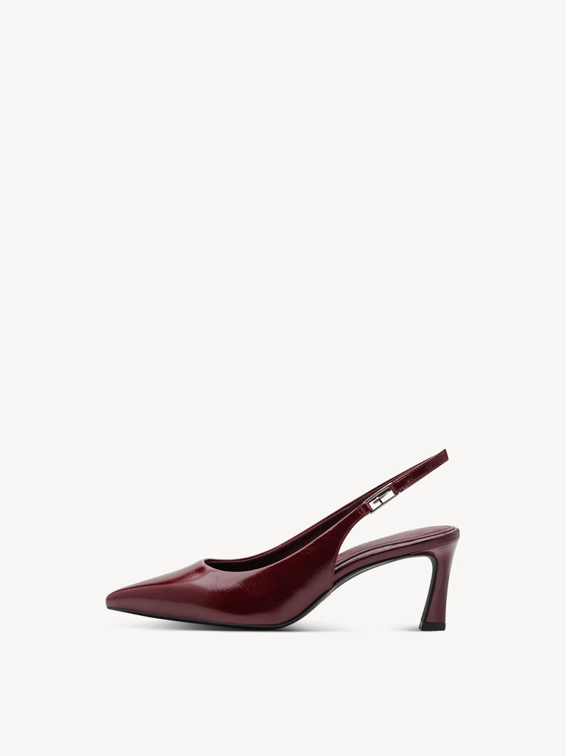 Klapki sling - czerwony, MERLOT, hi-res