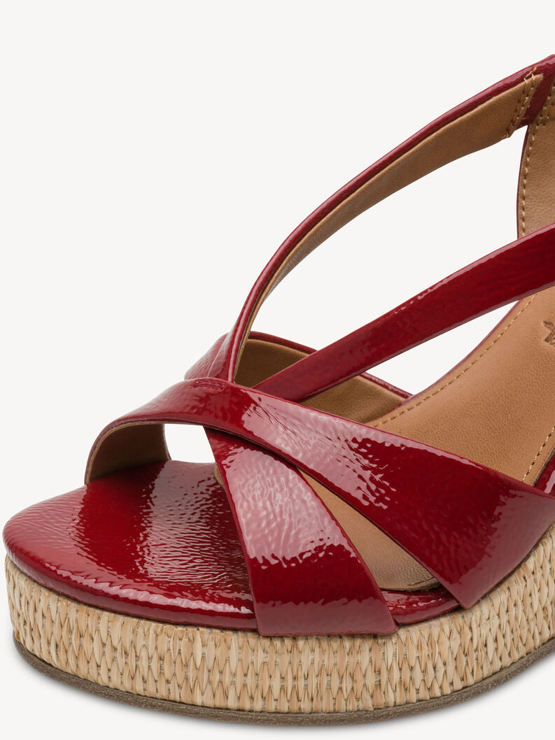 Sandale &agrave; talon - rouge, CHERRY PATENT, hi-res