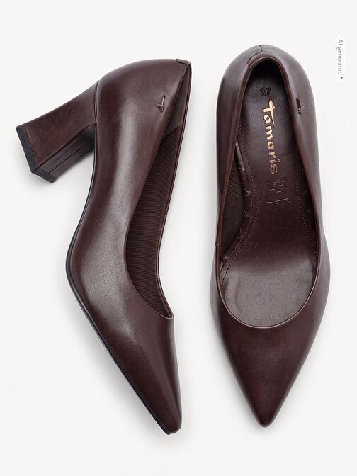 Pumps, MAHOGANY LEA., hi-res