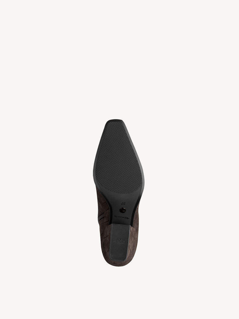 Leather Bootie - brown, CIGAR STRUCT., hi-res