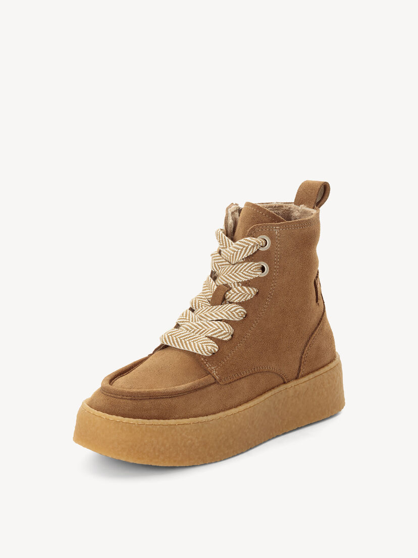 Leren Enkellaarsje - beige, beige, hi-res