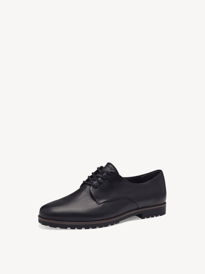 Leren Lage schoen - zwart, BLACK, hi-res