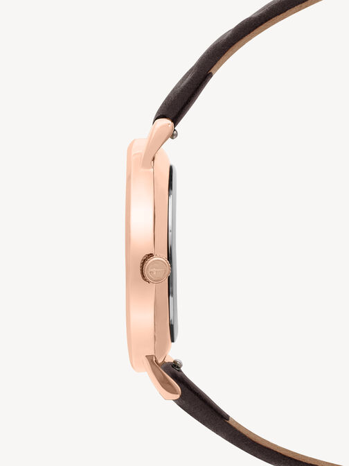 Uhr, roségold-glossy schwarz, hi-res