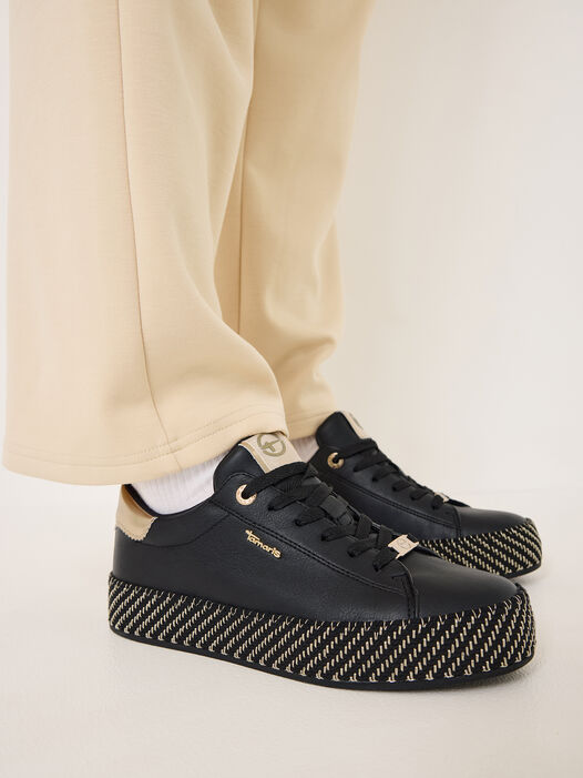 Sneaker, BLACK/GOLD, hi-res