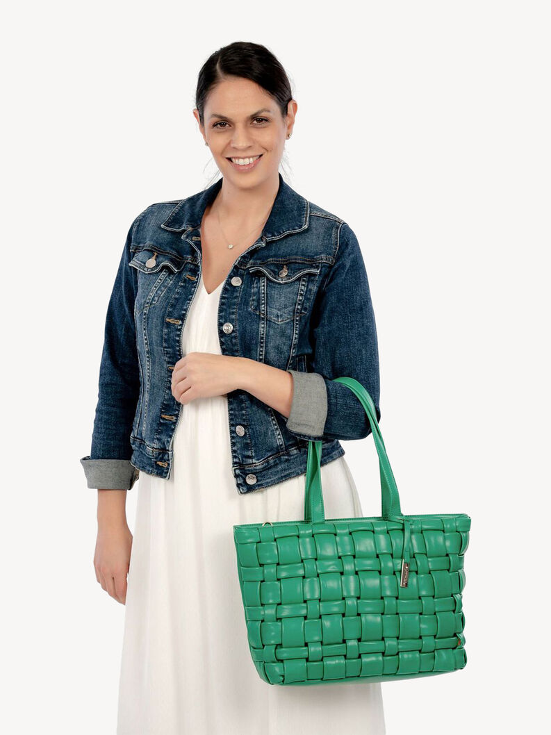 Shopping bag - green, apple, hi-res