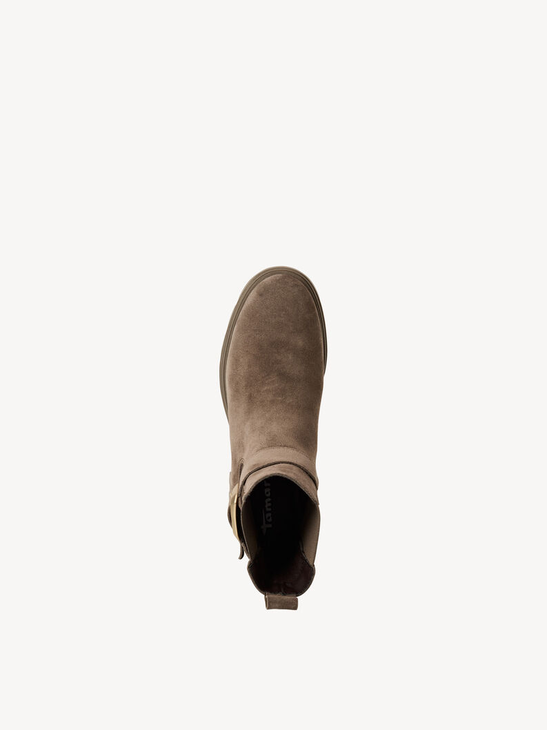 Lederstiefelette - beige, TAUPE, hi-res