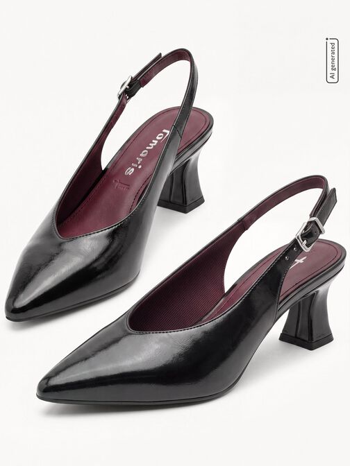 sling pumps, BLACK, hi-res