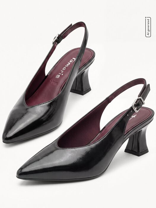 Slingpumps, BLACK, hi-res