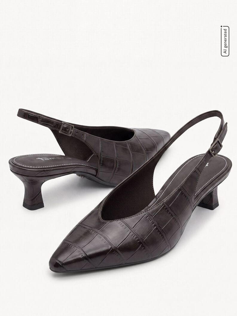 sling pumps, MOCCA CROCO, hi-res