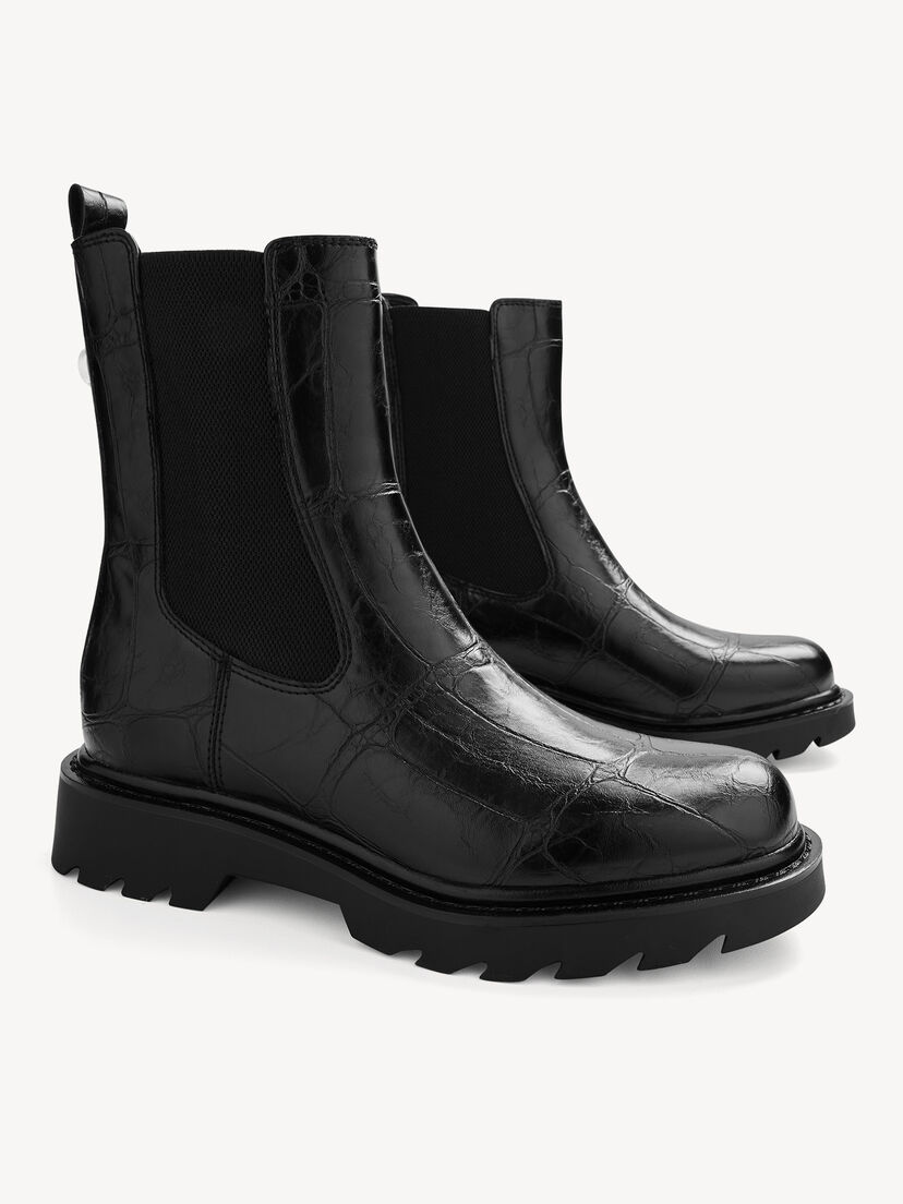 Chelseaboot - zwart, BLACK CROCO, hi-res
