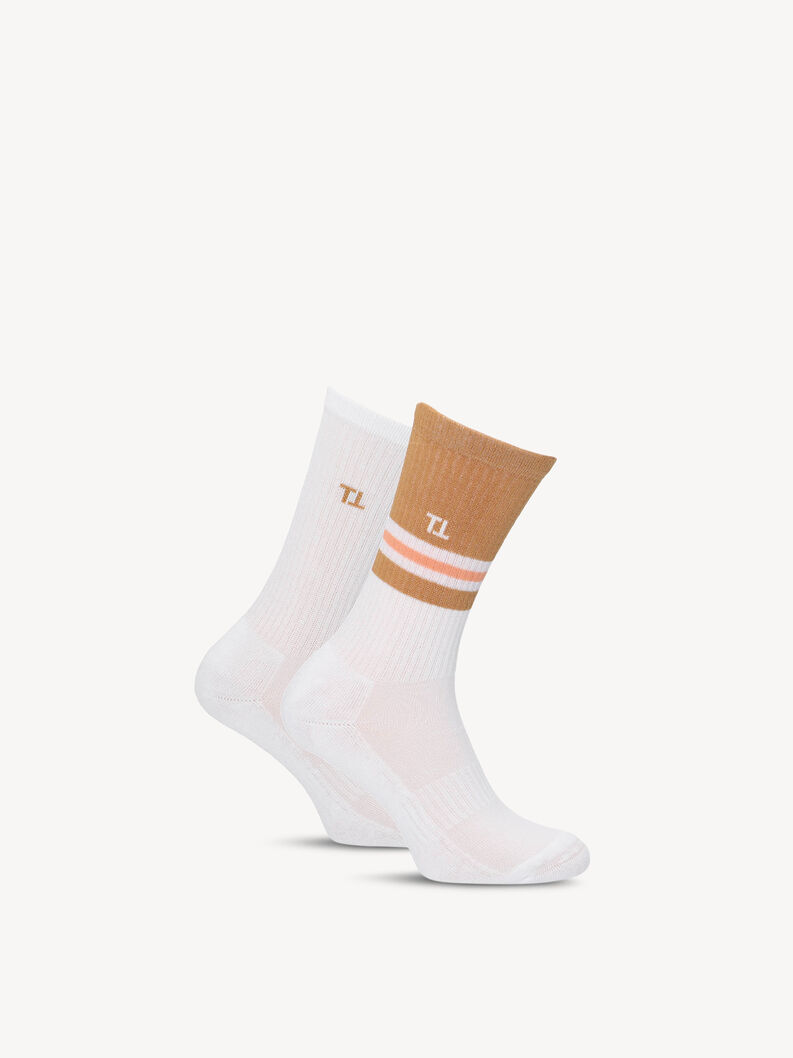 Socks 2-pack - multicolor, White/ Coffee, hi-res
