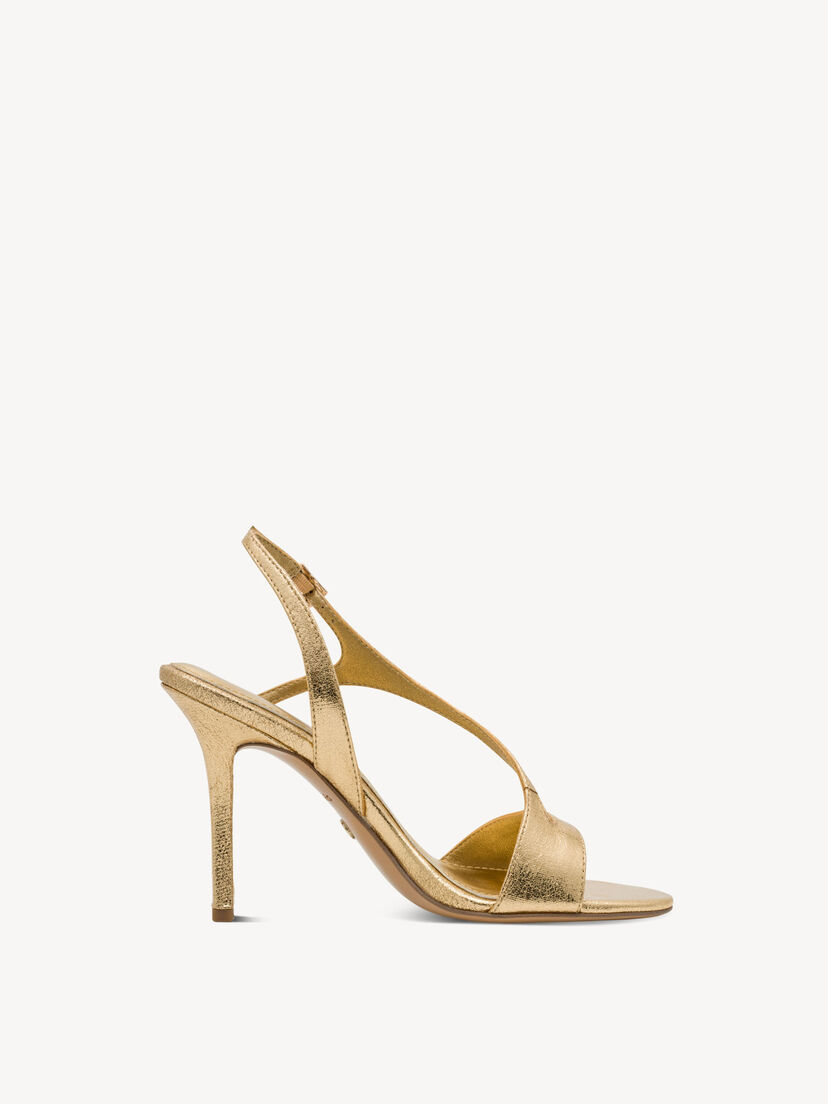 Sandaaltje - metallic, goud, hi-res